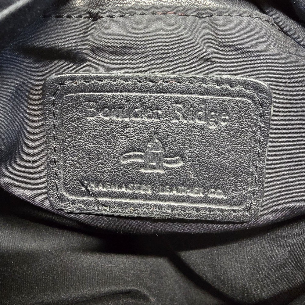Boulder Ridge Black Leather Convertible Backpack/crossbody - Picture 2 of 12